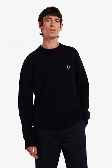 Pánské Knitwear Fred Perry Alpaca Blend Jumper Černé | CZ 1772SGLO